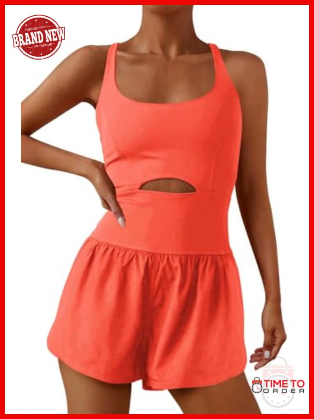 Womens Running Onesie Cutout Workout Romper Athletic Jumpsuit Gym Yoga